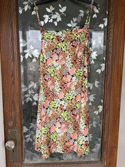 Women’s 1X Floral Cowl Neck Slip Dress Cottagecore Boho-chic Adjustable Straps