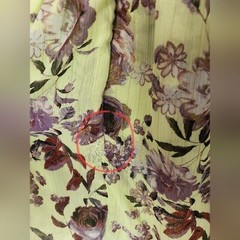 FOURTEENTH PLACE Ella Long Sleeve Chiffon Tiered Midi dress in yellow bouquet XL