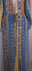 Luxxel Dress Womens S Boho Patchwork Maxi Flowy Free Spirit with Slit Sleeves