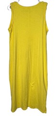 Candace Cameron Bure Sunkissed Sleeveless Midi T Shirt Dress M Sunshine Yellow