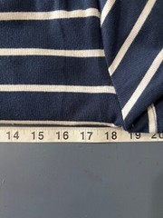Time & Tru Navy & White Striped T-Shirt Dress L/G (12-14) Cotton Blend Vacation