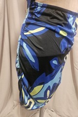Bold Retro Print Halter Neck Mini Dress / Bodycon UK Size 14
