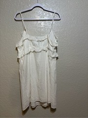 American Eagle Ruffle Swiss Dot Cami Dress Size Large
