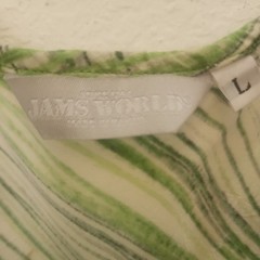 Jams World VINTAGE 1990s Green/Tan/Cream Astoria SHERRY Large Tank Dress
