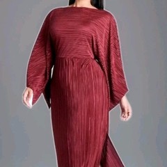 Eloquii Drapey Formal Cape Effect Maxi Dress Plus 20W Red Burgundy Bordeaux Nwt