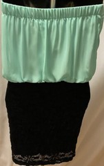 Deb Juniors Size Small Dress Mint and Black