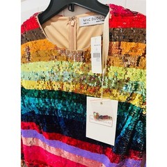 NWT❤️Anthro MAC DUGGAL RAINBOW SEQUINED MINI DRESS sz12