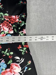 JustFab Black Floral Dress Size L