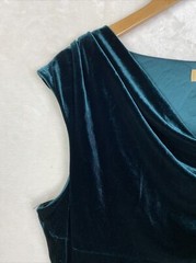 Nipon Boutique Velvet Dress Womens 12 Green Cocktail Party Holiday Romantic Goth