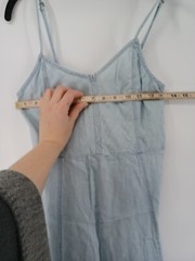 Universal Thread Womens Spaguetti Straps Mini Dress Blue X-Small missing belt.