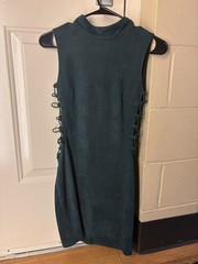 Windsor Emerald Green Y2K Lace Up Dress Women’s Medium