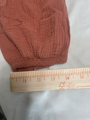 100% Cotton Universal Thread Rust Cotton Gauze Tiered V-Neck Balloon Sleeve L