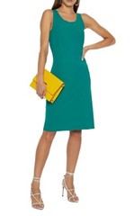 Wolford Bianka Dress M Dark Jade Green Loose Sheath Dress Sleeveless