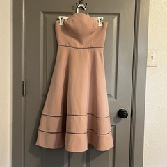 KEEPSAKE the Label Nude Blush Strapless Dress Travel Wedding Formal Size S