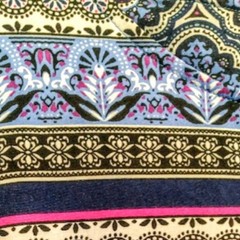 New Directions Blue printed pullover shift dress Size: M