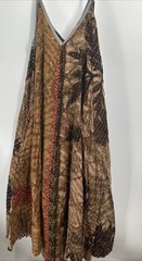 Kantha Maxi Dress Kaftan One Size Boho Stitch Hippie V Neck Brand New Plus