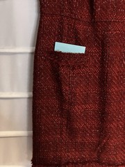 Lands&rsquo; End Rust Nubby Textured Lined Sleeveless Dress w/ Pockets 10 Petite EC!