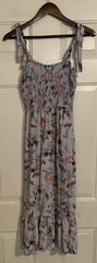 Japna Junior&rsquo;s Maxi Dress Sundress Ruffled Hem Smocked 100% Rayon Size Medium
