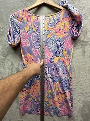 Lilly Pulitzer Dress Verbena Marlowe So Snappy 3/4 Sleeve Lilac Women&rsquo;s Small