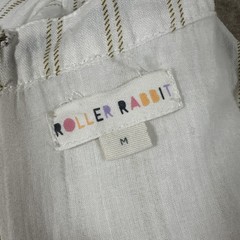 Roller Rabbit Size Medium White & Blue Embroidered Long Sleeve Tiered