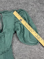 Free People Dress Womens Small Green Off Shoulder Lace Boho Fit & Flare Mini