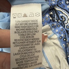 Hale Bob Dress M Blue Paisley Sheath Coastal Chic Resort Core Feminine Summer