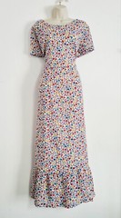 Seasalt Size 14 RRP £80 BNWT White Floral Ditsy Pattern Long Maxi Summer Dress