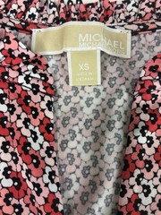 Michael Michael Kors Shift Dress Keyhole Sleeveless Floral Jersey Knee [XS]