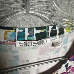 SNO SKINS Medium Printed Pullover Dress Elbow Sleeve Stretch Jersey Multicolor