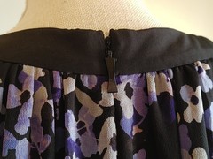 Kate Spade Chiffon Dress 100% Silk sz Med NWT $428 Short Hydrangea Purple Black