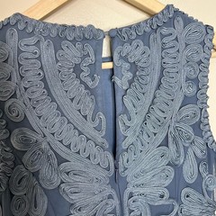 JS Collections Soutache Midi Mermaid Dress 2 Petite Lace Wedding Cocktail Blue