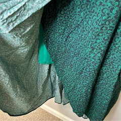 Torrid Tea Length Challis Square Neck Green Dress Size 4 or US 26