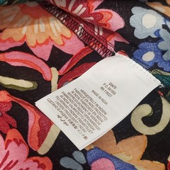 Boden black floral dress v-neck 4 R smocked waist bodice long sleeve D0475 NWT