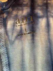 A.N.A. Ripping Tye Dye Maxi Dress Handkerchief Bottom NWT Size Large (A19-21)