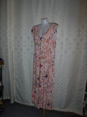 Sleeveless Maxi Dress size XXL Sonoma Pink Multi Floral,Belted 2 side pockets NW