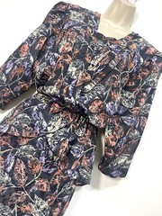 Brown dress long sleeve Classic Party Peplum size 12