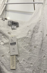 NWT Size 1X – Extro&Vert Ada Flutter-Sleeve Broderie Midi Dress (NWT US$ 123)