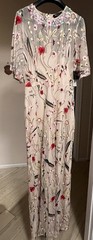 Juicy Couture Black Label Nude Wildflowers Embroidered Mesh Maxi Dress