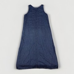 Casey & Max Denim Maxi Dress Womens Large Blue Embroidered Jumper Sleeveless
