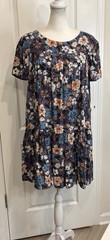 STORIA (NWT) Floral Tiered Babydoll Dress S Boho Cottagecore Romantic Feminine