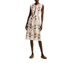 The Lulo Project Size Small Beige Multi Color Midi Sleeveless Dress Msrp $275