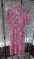 Finery London Alexia Pink Wrap Midi summer /holiday Dress UK14 BNWT QVC