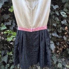 Vintage Maison Petite by Kasper Cocktail Dress Wrinkle Taffeta Satin Bodice