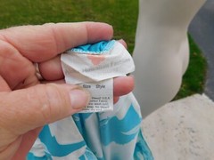 Aloha Hawaiian Fashions Turquoise Blue & White Mu Mu Dress XL Made in Hawaii
