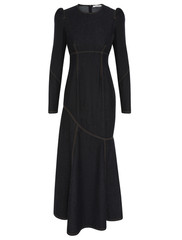 AUTH ZIMMER MANN ILLUSTRATION DENIM MAXI DRESS NIGHT SKY Sz 0