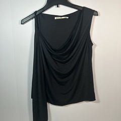 Leon Max Limited Edition Black Silk Cotton Blend Sleeveless Midi Dress XS