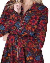 Natural Life Christa Knit Cotton Mini Dress NWT Drawn Garden Charcoal XS
