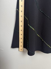 Y2K Rimini Black Sequin Spaghetti Strap Dress Womens 4 2000s Glam Party Cocktail