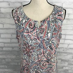 T By Talbots Floral XL Petite Multicolor Dress Vacation Beach Cottagecore