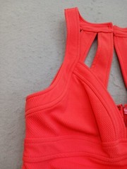 Tracy Reese Plenty Women&rsquo;s Sheath Knee Length 6 Coral Red Stretch Stylish